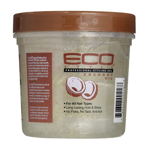 Eco Style Professional Styling Gel Coconut Oil Max Hold For All Hair Types, 16 oz